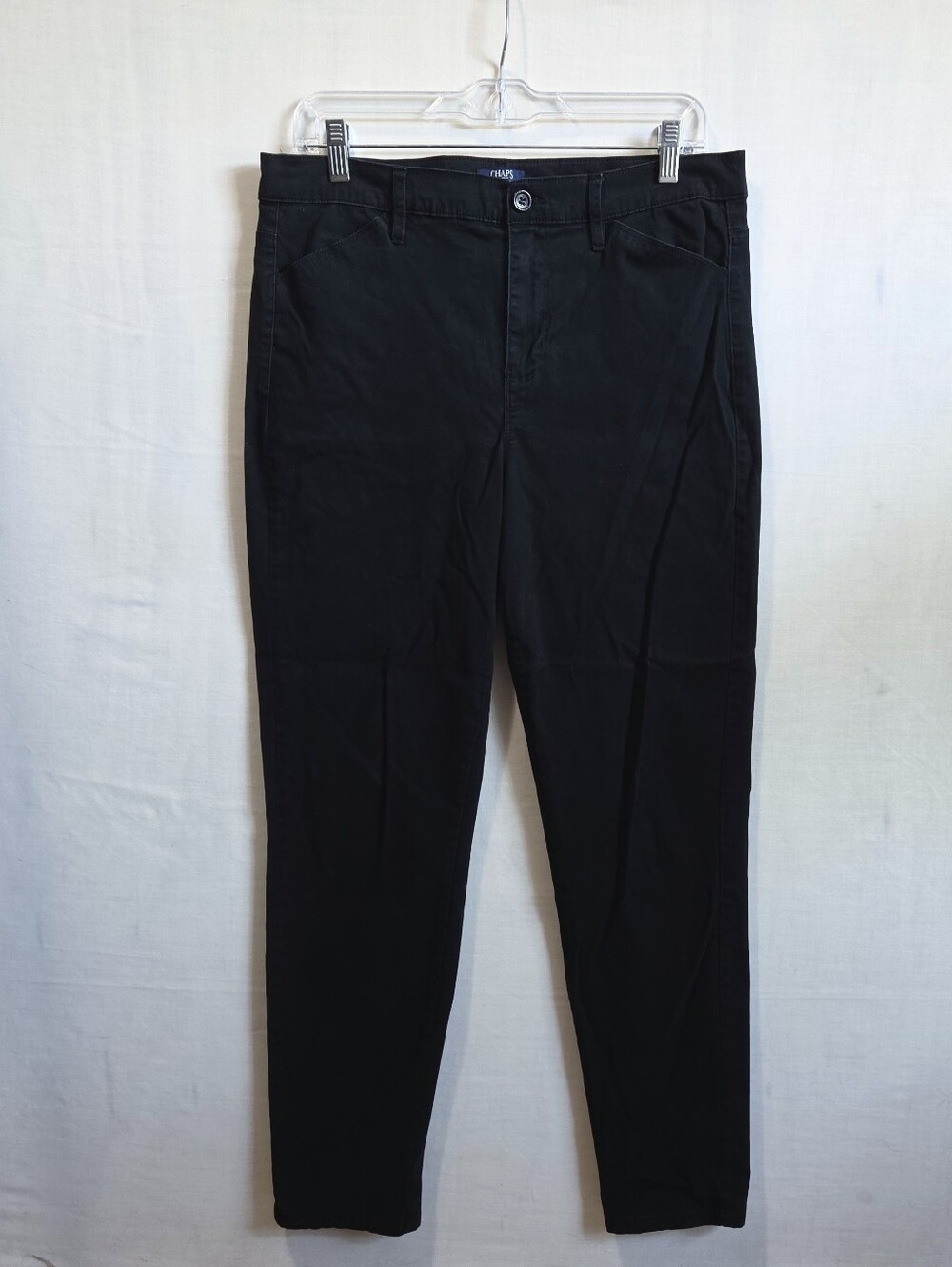 Chaps Black Tapered pants 12